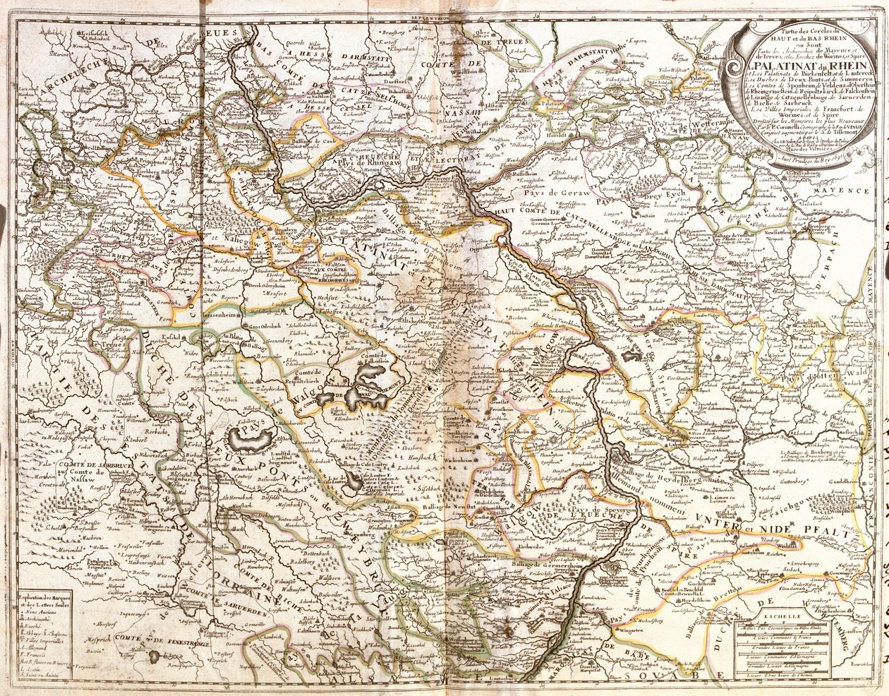 Rajna-vidék-Pfalz, Hessen, Bajorország, Baden-Württemberg, Németország alkotó: Jean Baptiste Nolin