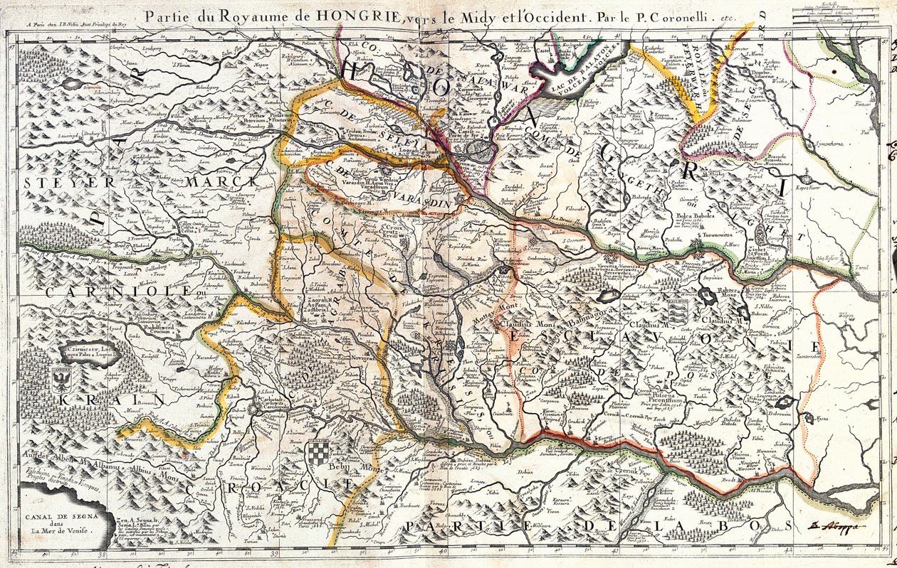 Délnyugat-Magyarország, Észak-Horvátország, Szlovénia keleti része. alkotó: Jean-Baptiste Nolin