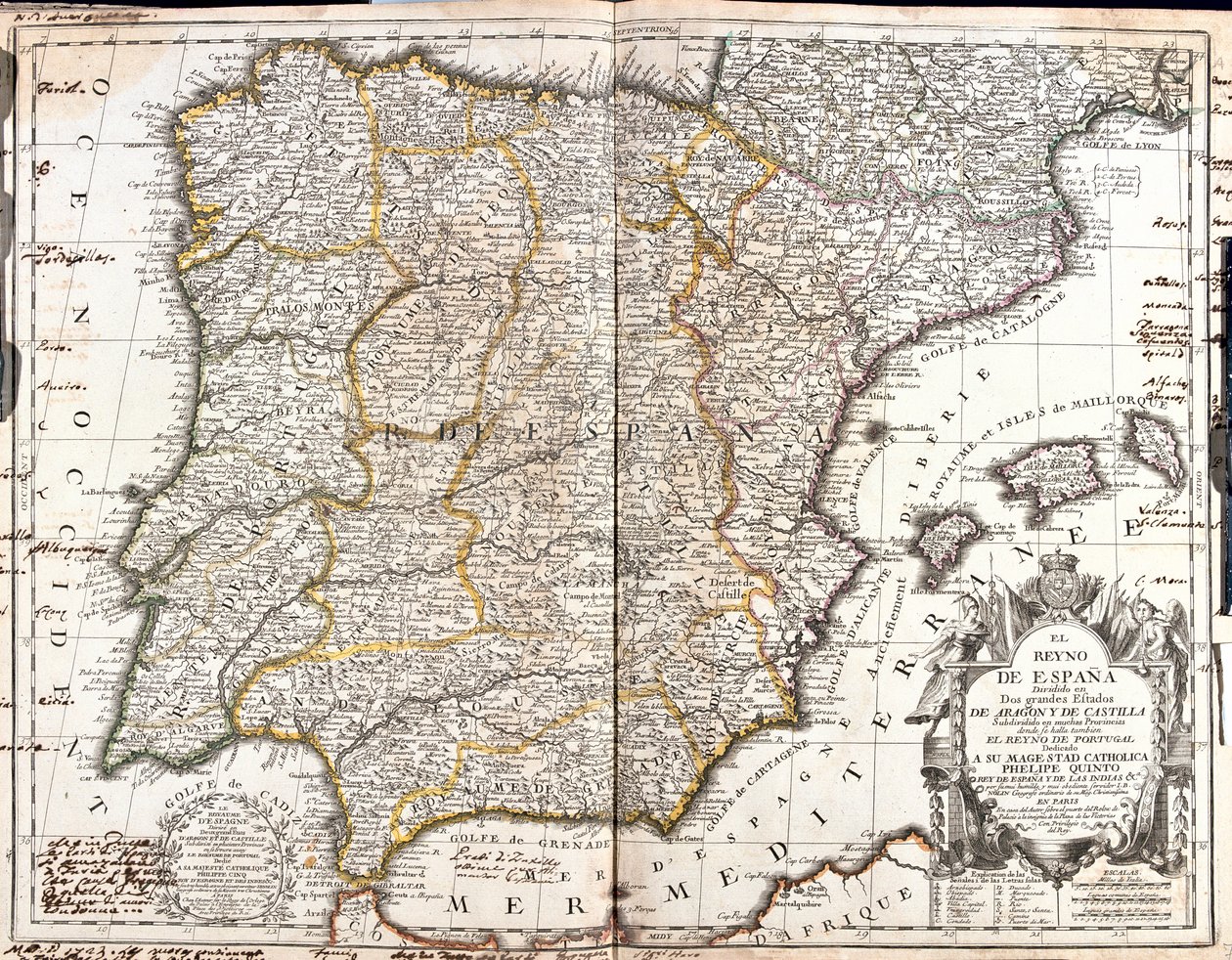 Spanyolország, Portugália alkotó: Jean Baptiste Nolin