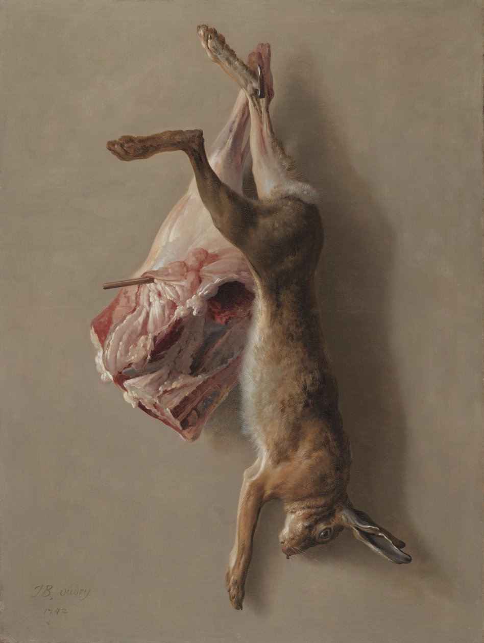 Egy nyúl és egy bárányláb alkotó: Jean-Baptiste Oudry
