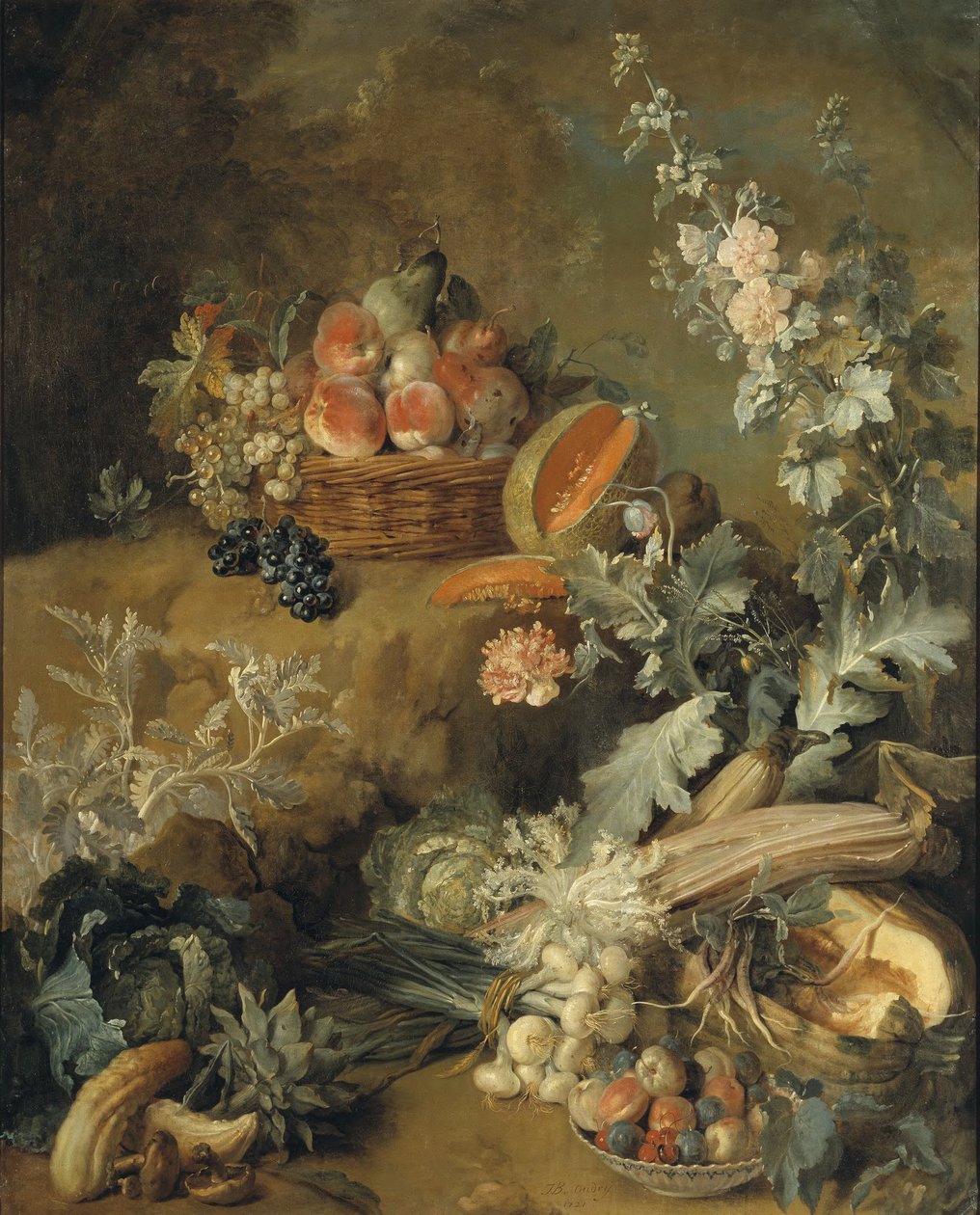 Csendélet gyümölcsökkel és zöldségekkel („Föld“) alkotó: Jean-Baptiste Oudry