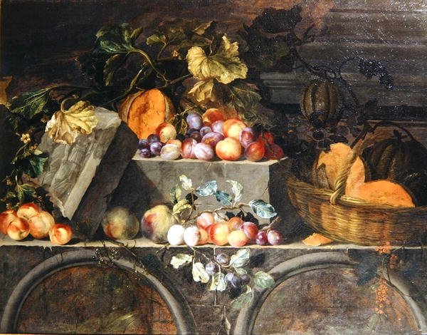 Gyümölcs csendélet (olaj, vászon) alkotó: Jean Baptiste Oudry