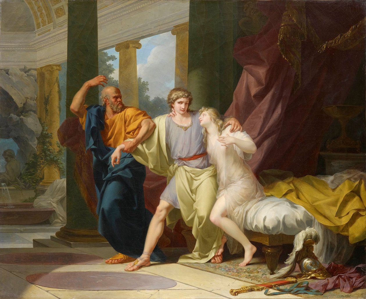 Szókratész kiszakítja Alkibiadészt az érzékiség öleléséből alkotó: Jean Baptiste Regnault