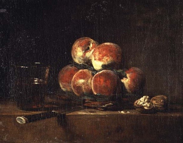 Őszibarack kosár alkotó: Jean Baptiste Simeon Chardin