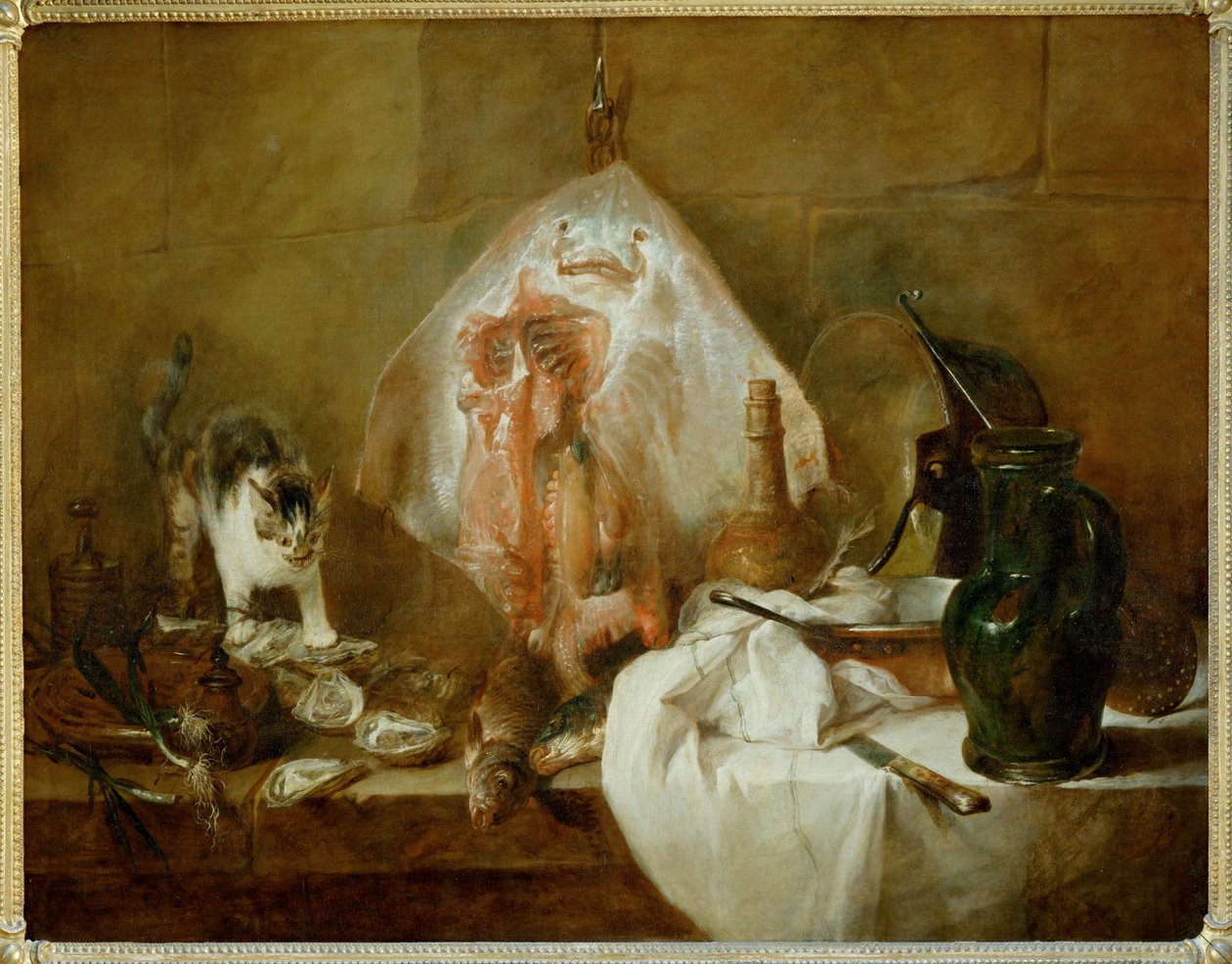 A korcsolya - La raie ... alkotó: Jean Baptiste Simeon Chardin