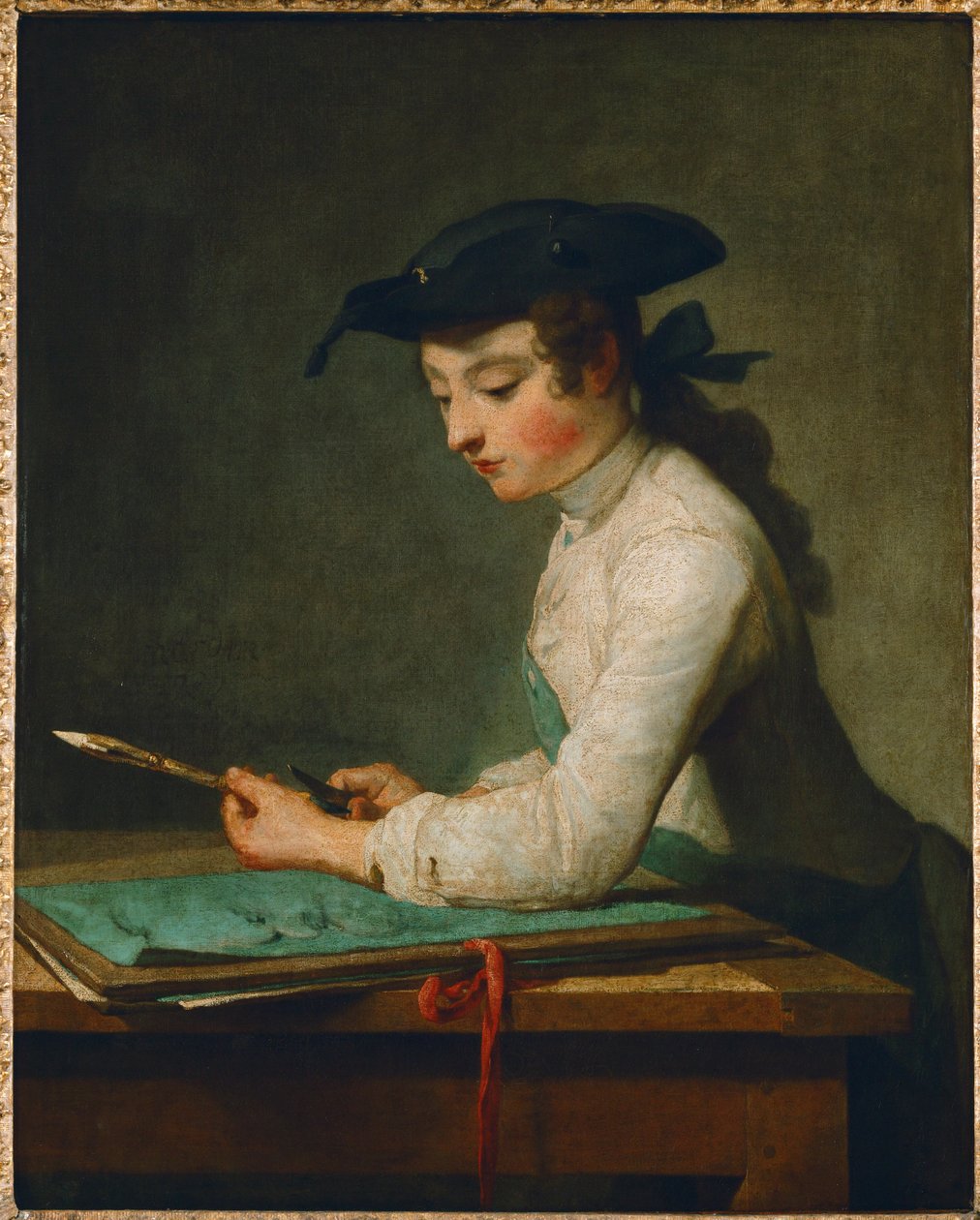 Le jeune dessinateur - a fiatal rajzoló ... alkotó: Jean-Baptiste Simeon Chardin