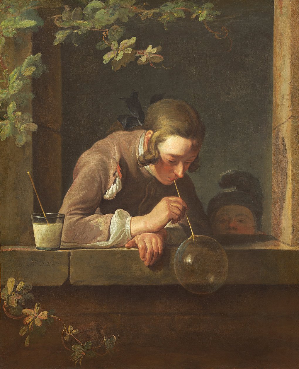Szappanbuborékok, c. 1733-34 (olaj, vászon) alkotó: Jean Baptiste Simeon Chardin