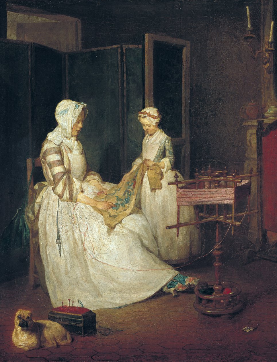 A szorgos anya, 1740 körül (olaj, vászon) alkotó: Jean Baptiste Simeon Chardin