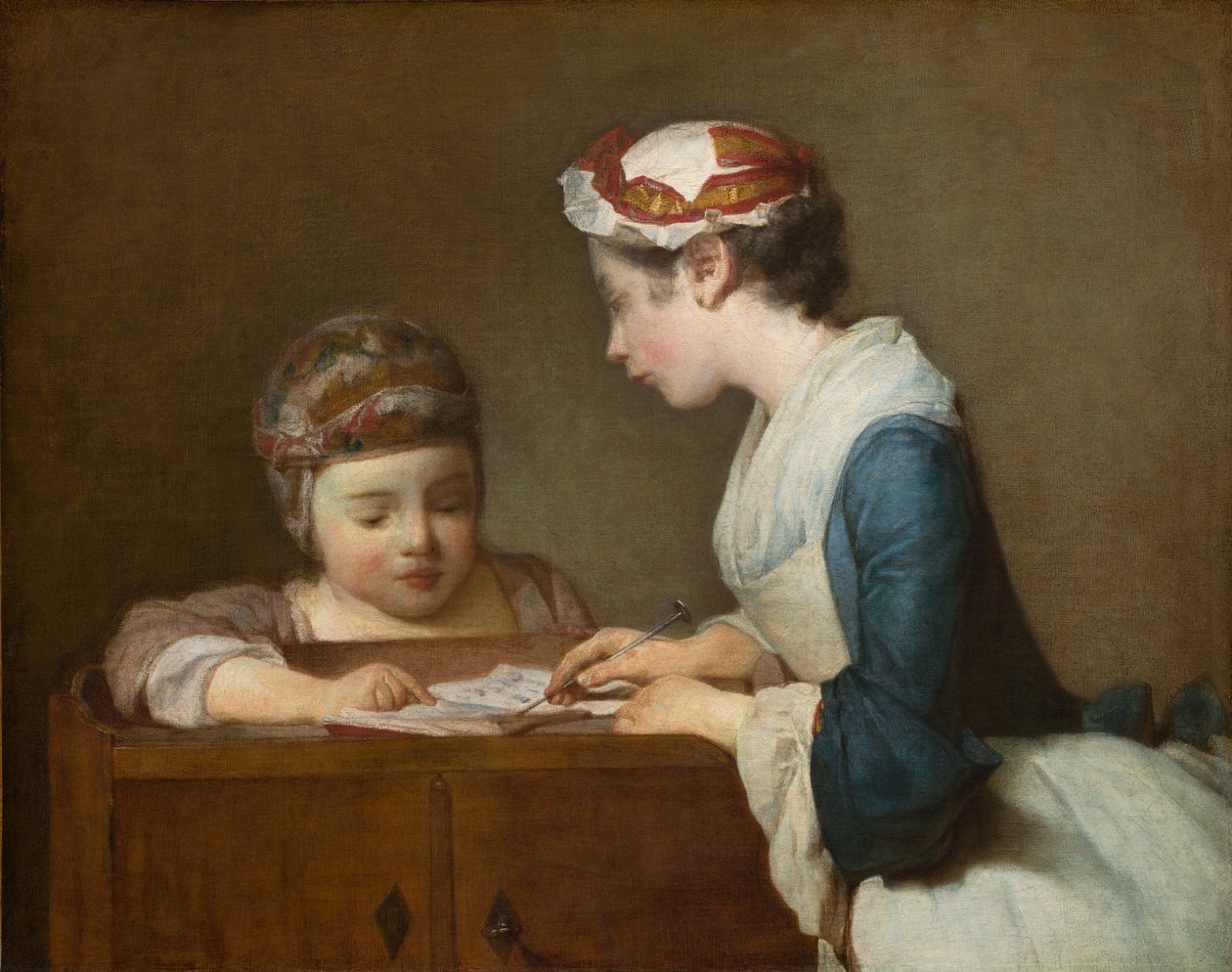 A kis iskolanő, 1740 után (olaj, vászon) alkotó: Jean Baptiste Simeon Chardin