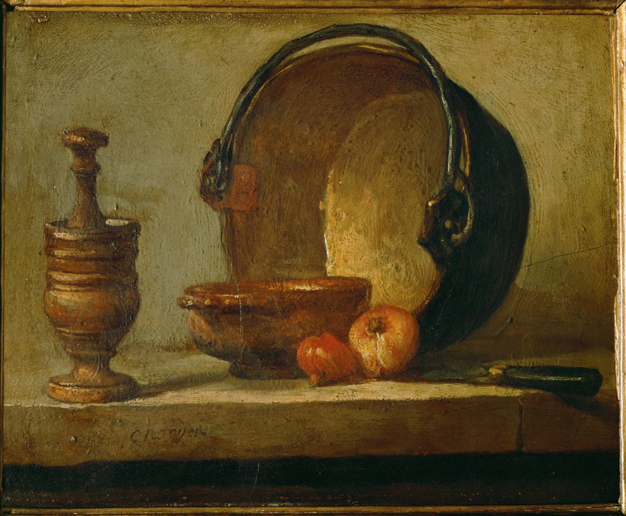 A réz üst ... (olaj, vászon) alkotó: Jean Baptiste Simeon Chardin