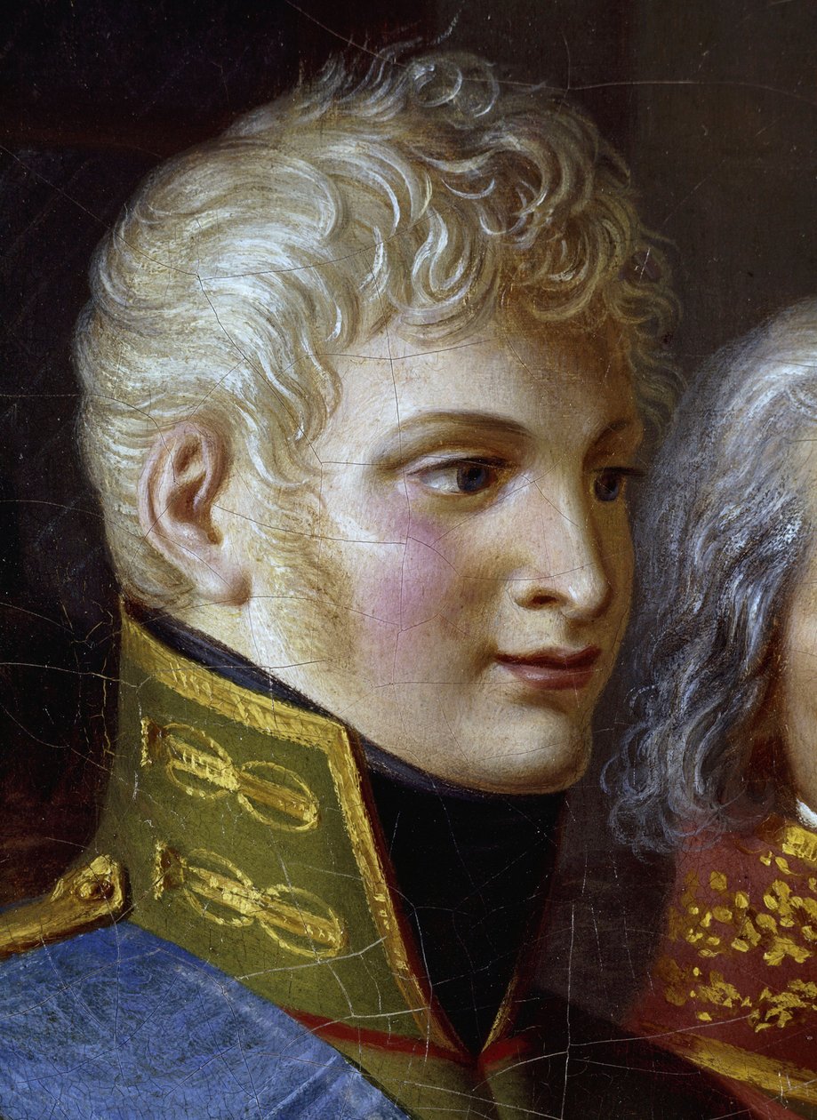 I. Sándor orosz cár portréja, részlet (olaj, vászon) alkotó: Jean Charles Tardieu