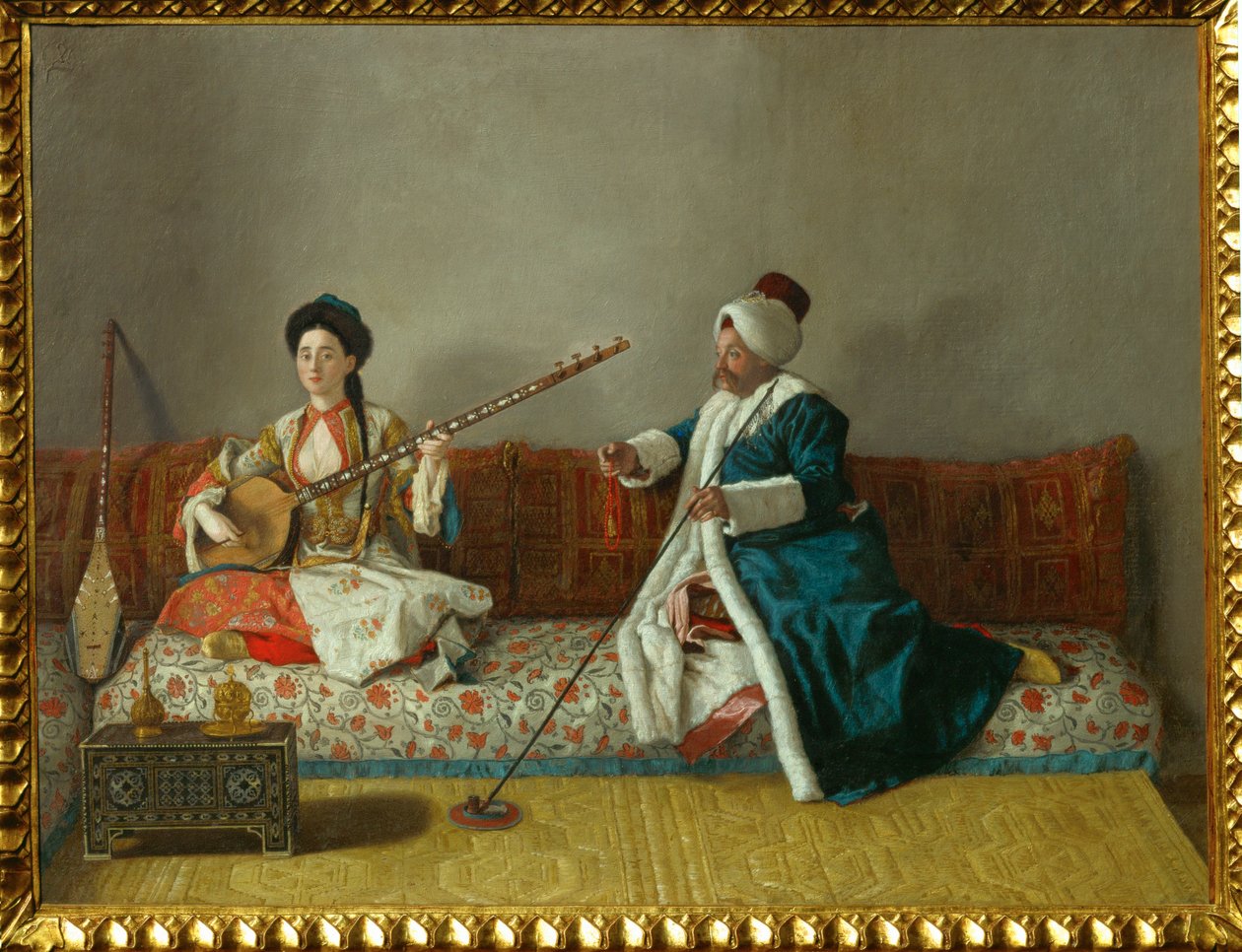 Levett úr és Glavany asszony török ruhában ... alkotó: Jean Etienne (attr.to) Liotard