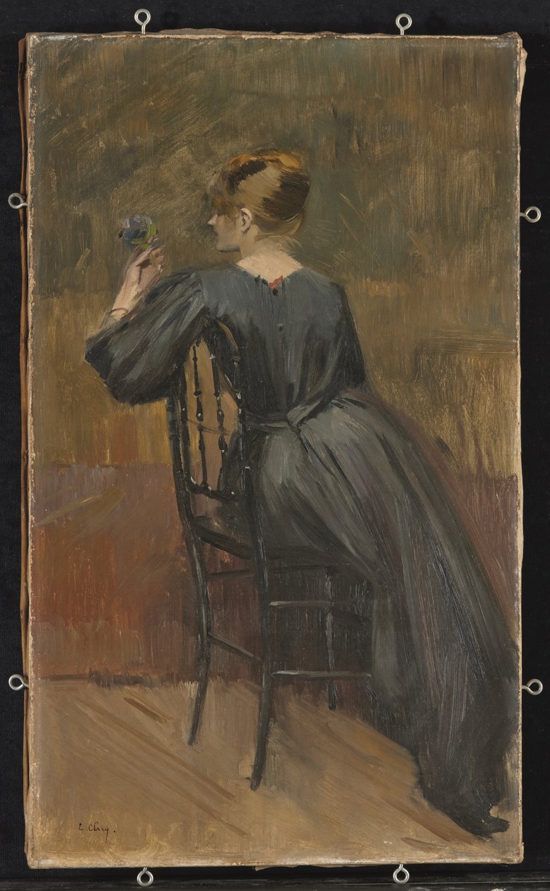Suzanne Valadon (1865-1938) portréja, 20 éves, c. 1885 (olaj, vászon) alkotó: Jean Eugene Clary