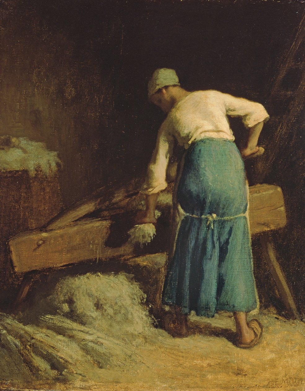 Len törése, 1850-51 körül alkotó: Jean Francois Millet