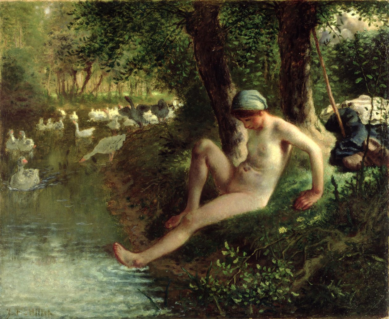 A fürdőző, 1863 alkotó: Jean Francois Millet