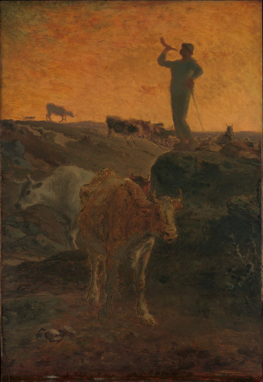 Die Kühe nach Hause rufen alkotó: Jean-Francois Millet