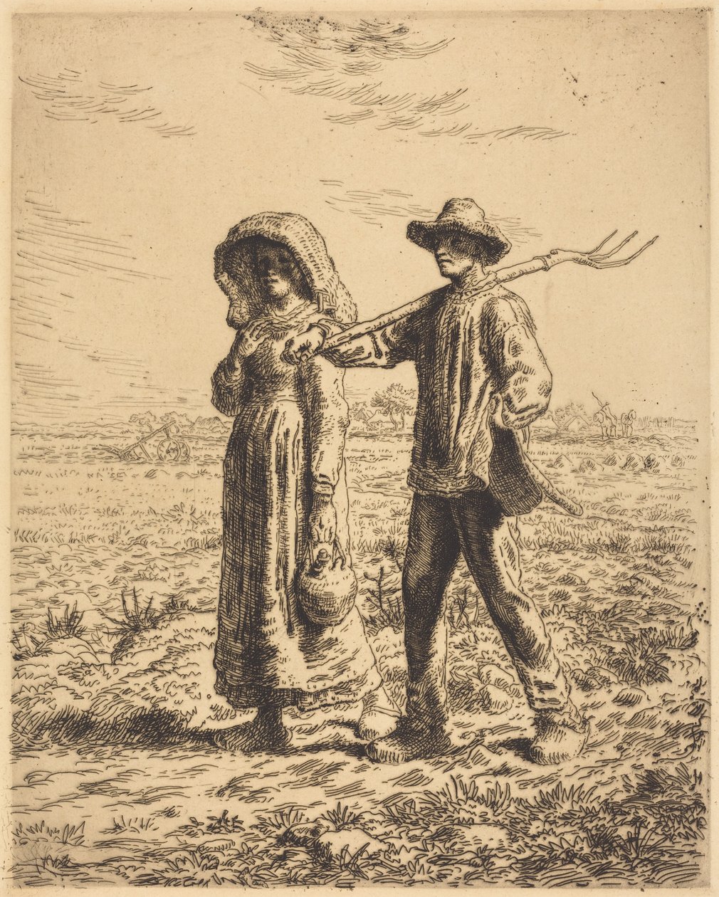 Indulás a munkába alkotó: Jean-Francois Millet
