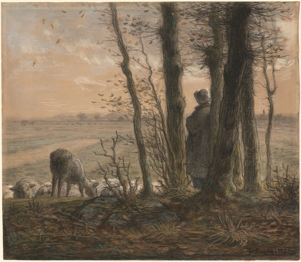 Lehulló levelek alkotó: Jean-Francois Millet