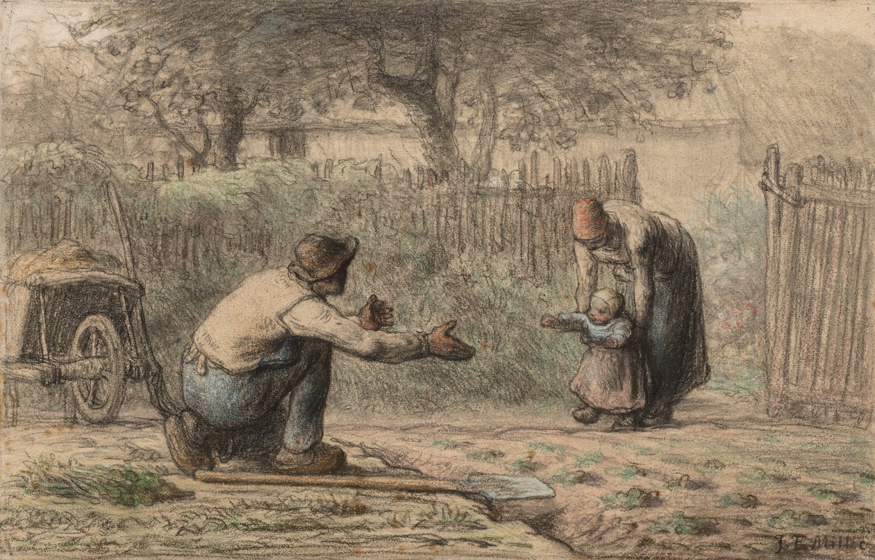 Első lépések alkotó: Jean-Francois Millet