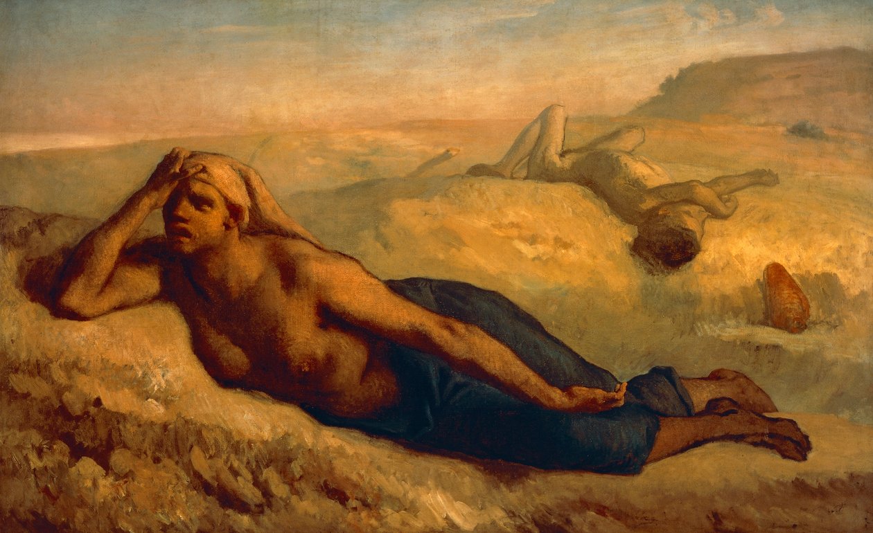 Hágár és Izmael, Jean-Francois Millet (1814-1875). alkotó: Jean Francois Millet