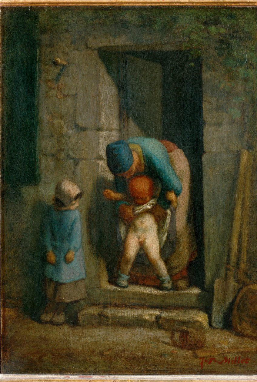 Anyai elővigyázatosság (festmény vászonra) alkotó: Jean-Francois Millet