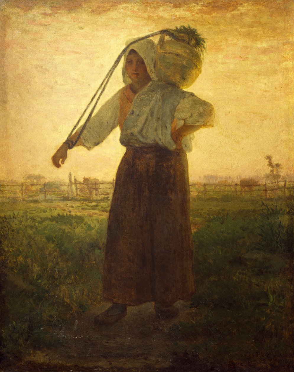 Norman tejeslány Greville-ben alkotó: Jean Francois Millet