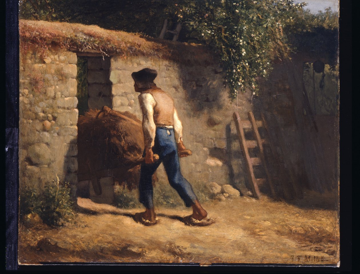 Paraszt talicskával (olaj, vászon) alkotó: Jean Francois Millet