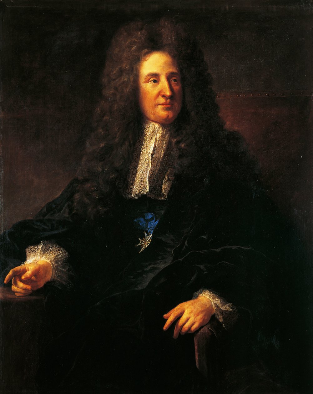 Jules Hardouin Mansart (1646-1708), francia építész, a francia barokk építészet vezető alakja portréja, Jean-Francois Millet (1814-1875) festménye alkotó: Jean Francois Millet