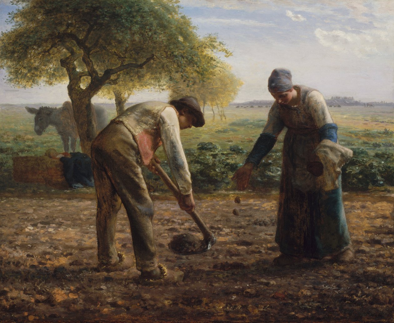 Burgonyaültetők alkotó: Jean-Francois Millet
