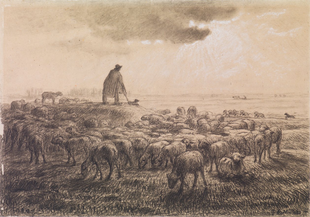 Juhok és pásztor alkotó: Jean-Francois Millet