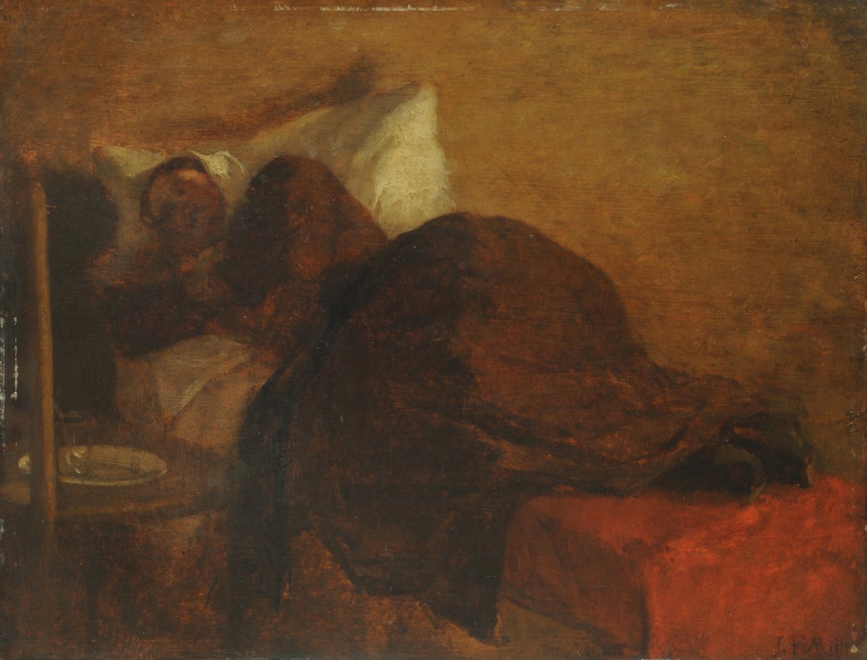 A művész felesége (olaj a panelen) alkotó: Jean Francois Millet