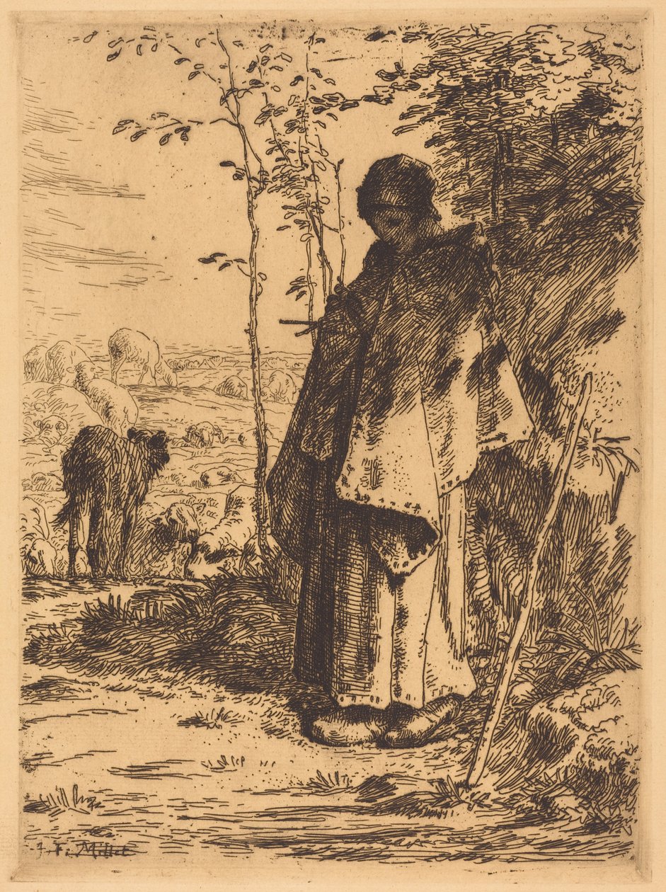 Die große Schäferin alkotó: Jean-Francois Millet