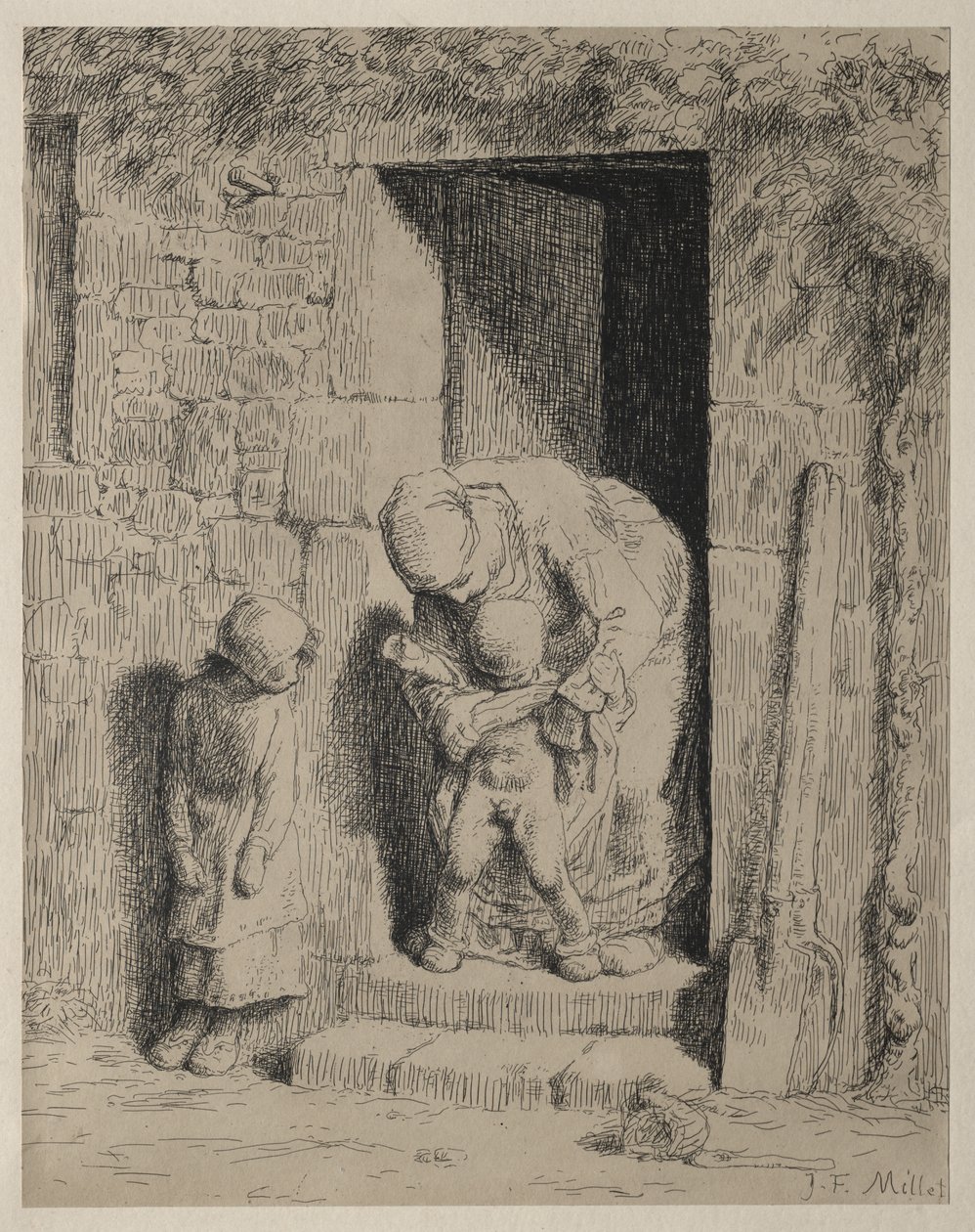 Az anyai óvintézkedés alkotó: Jean-Francois Millet