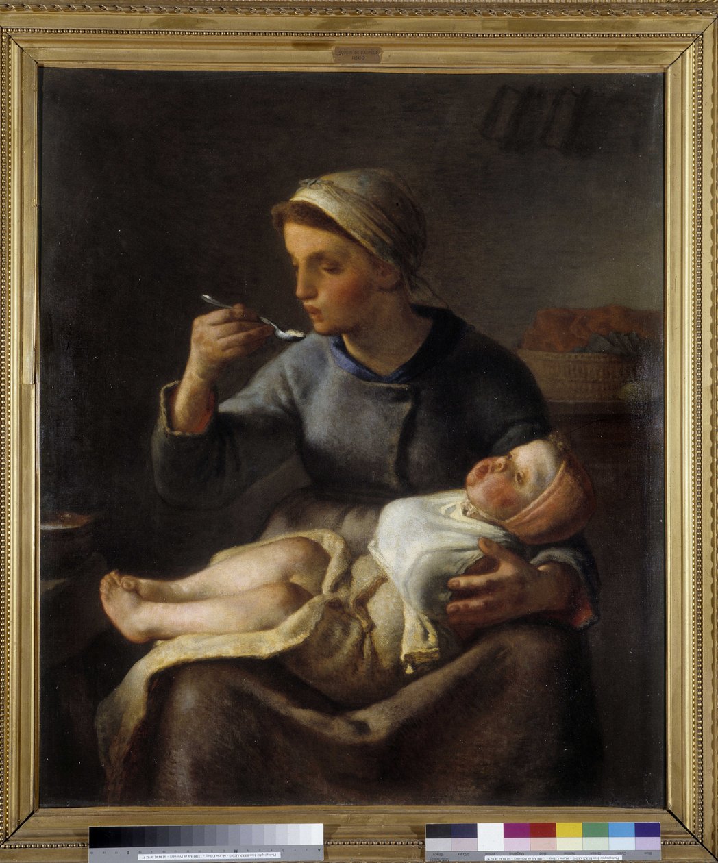 Nő megenni a gyerekét (Kása) alkotó: Jean Francois Millet