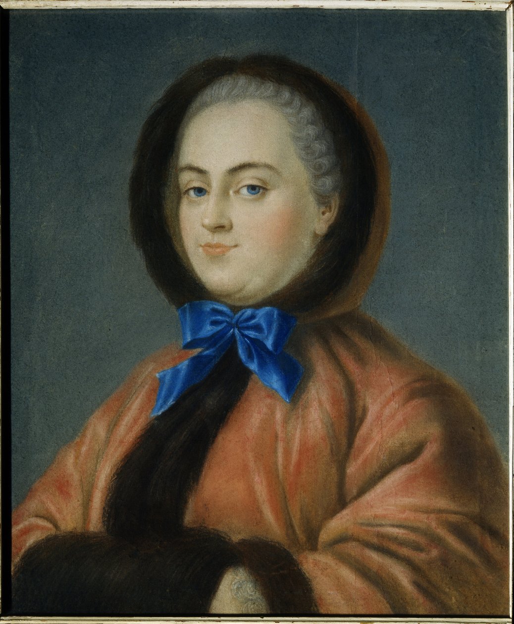 Téli. Darja Alekszejevna Golicina (1724-1798) hercegnő portréja. (Téli. Darja Alekszejevna Golicina hercegnő portréja). Jean Francois Samsois munkája (aktív 18. század közepe), pasztell kartonon alkotó: Jean Francois Samsois