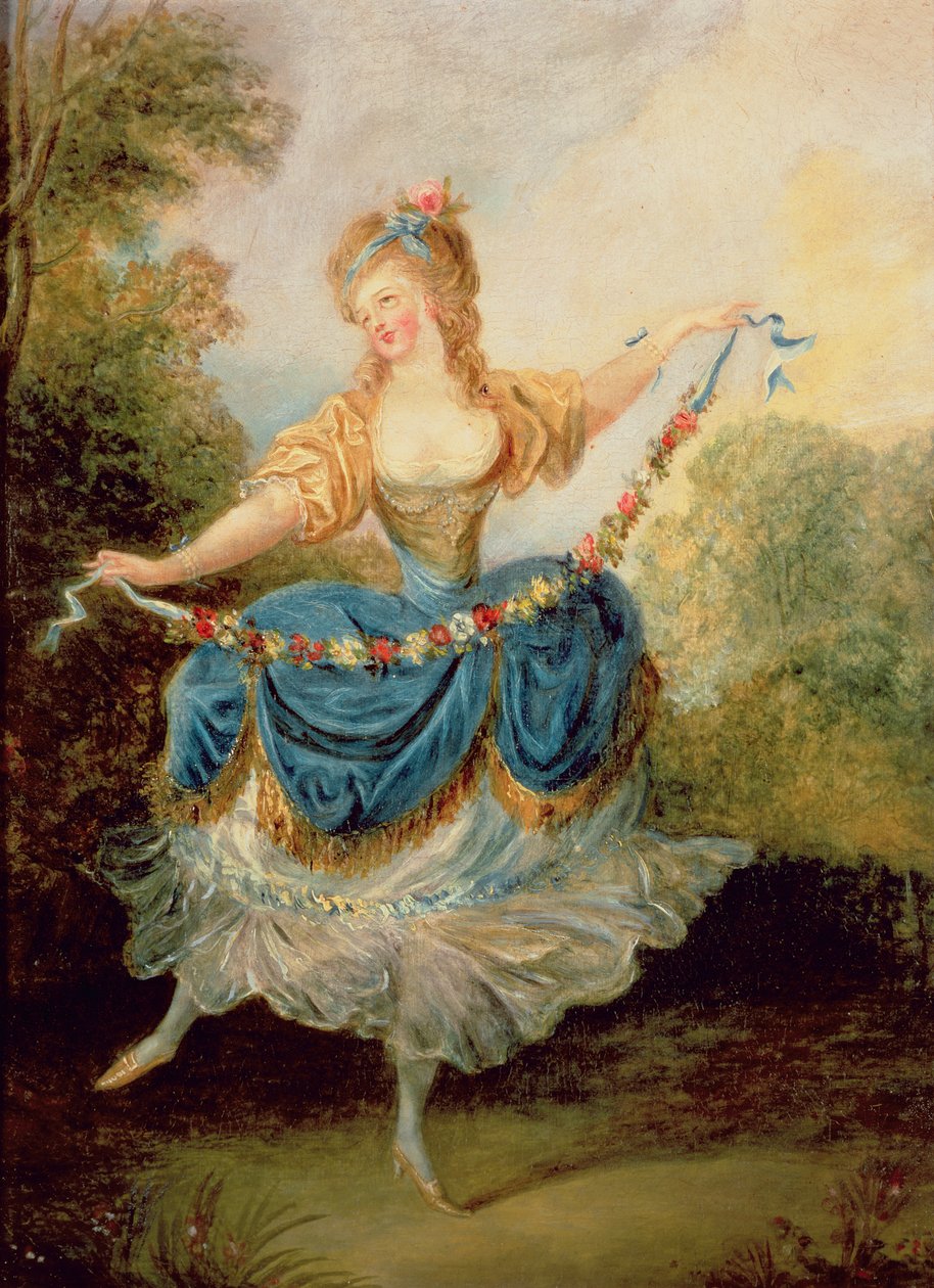 Táncos egy füzérrel alkotó: Jean Frederic Schall