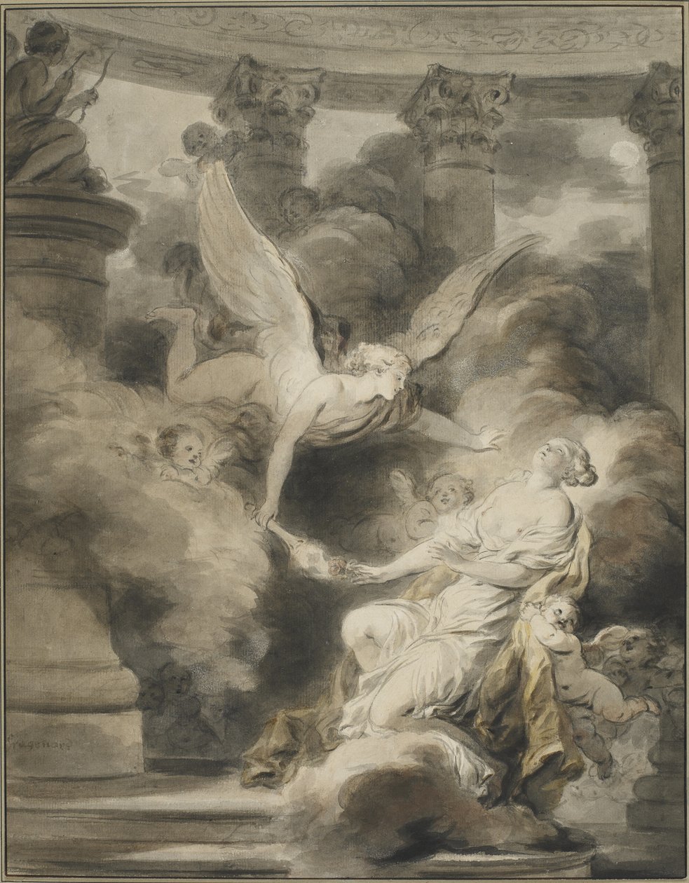 A rózsa áldozata c. 1775-1780 alkotó: Jean Honore Fragonard