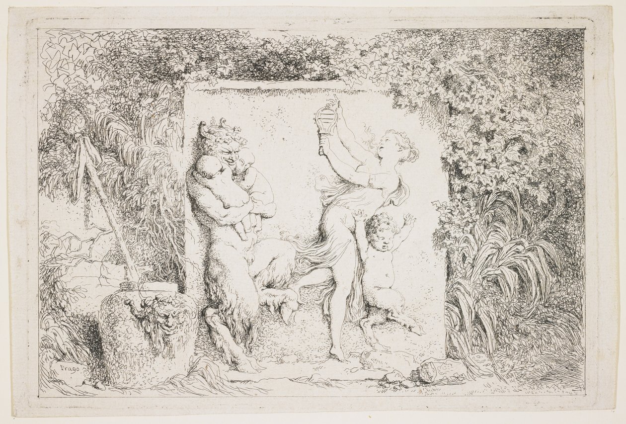 A szatírok tánca, 1763 alkotó: Jean Honore Fragonard