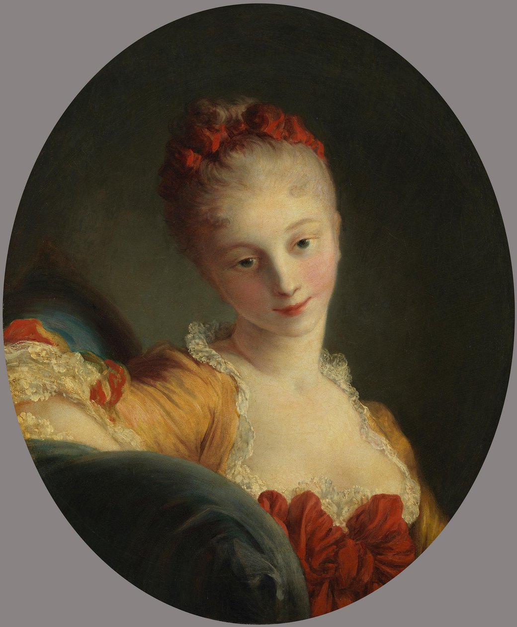Egy fiatal hölgy portréja (Marie-Madeleine Guimard?) alkotó: Jean-Honore Fragonard