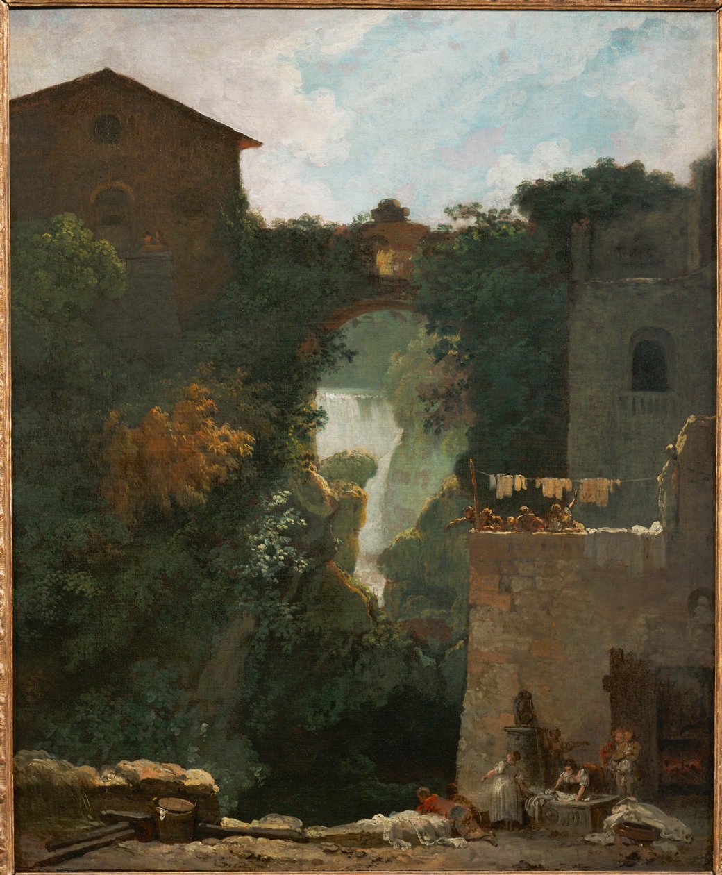 Cascatelles de Tivoli - Tivoli vízesései, Róma ... alkotó: Jean Honore Fragonard