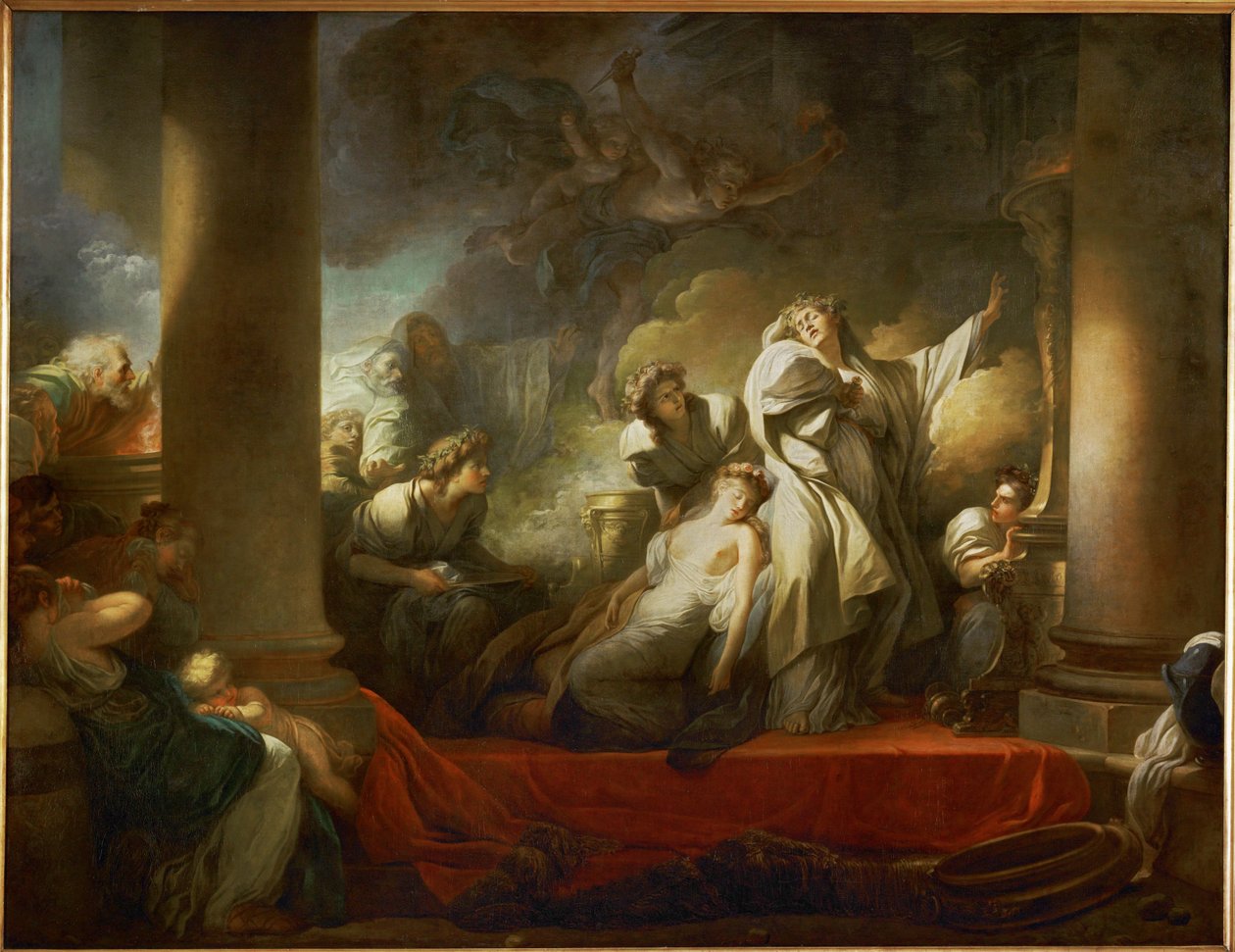 Le grand pretre Coresus se sacrifie pour sauver Callirhoe - a nagy pap Coresus feláldozza magát, hogy megmentse Callirhoe-t ... alkotó: Jean Honore Fragonard