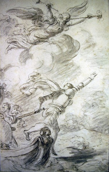 Ruggiero kiugrik a partra (toll és tinta, kréta és mosás papíron) alkotó: Jean Honore Fragonard
