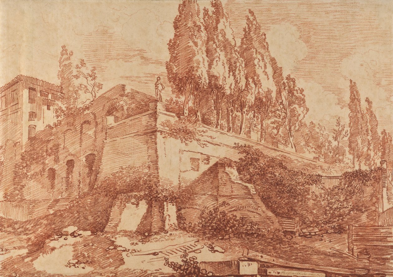 Ruinen eines Kaiserpalastes, Rom alkotó: Jean-Honore Fragonard