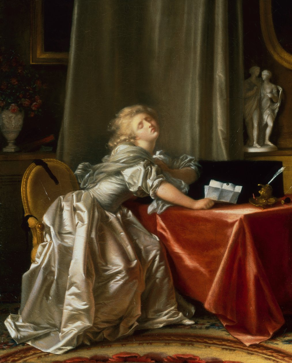 A rossz hír (olaj, vászon) alkotó: Jean Honore Fragonard