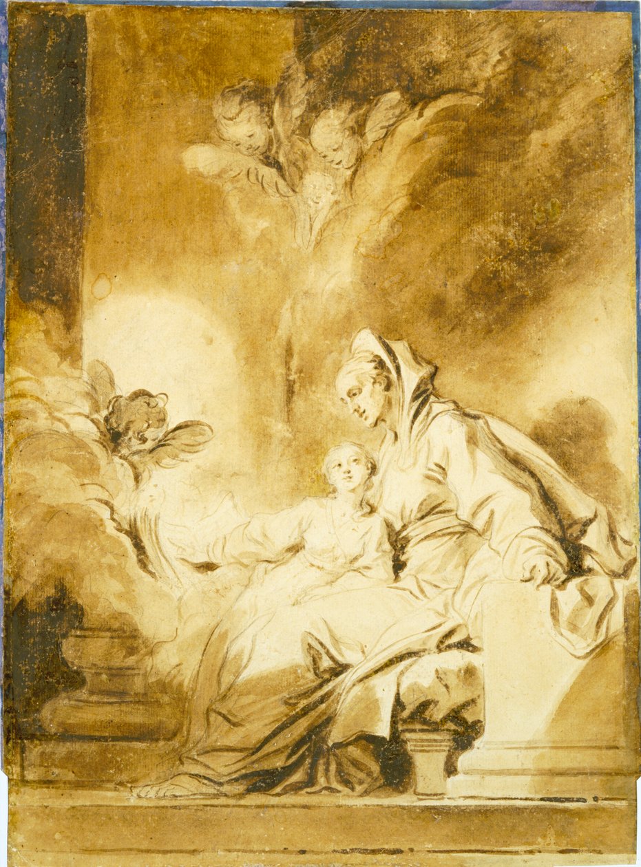 Die Erziehung der Jungfrau alkotó: Jean-Honore Fragonard