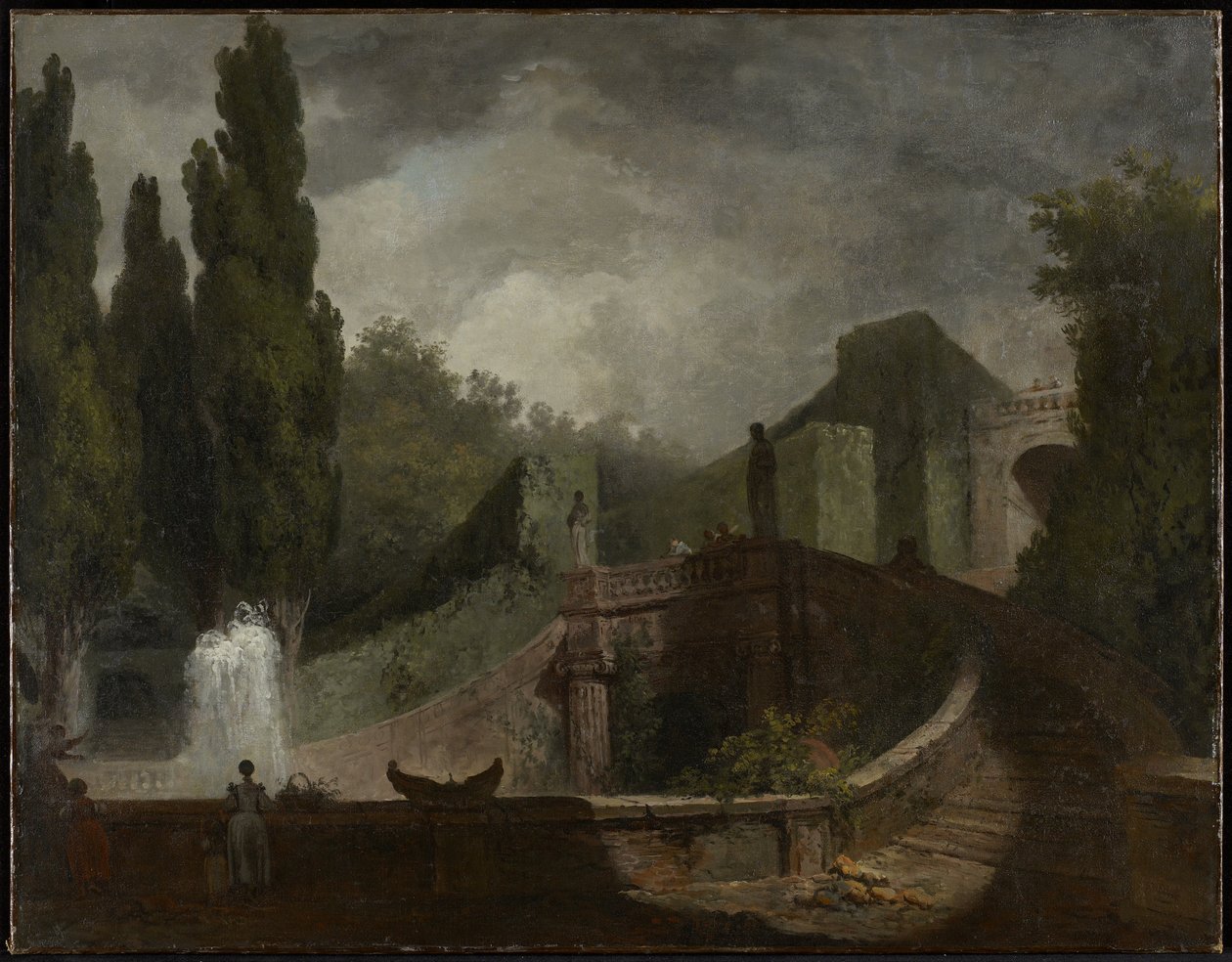 A Villa d’Este nagy lépcsőház Tivoliban alkotó: Jean-Honore Fragonard