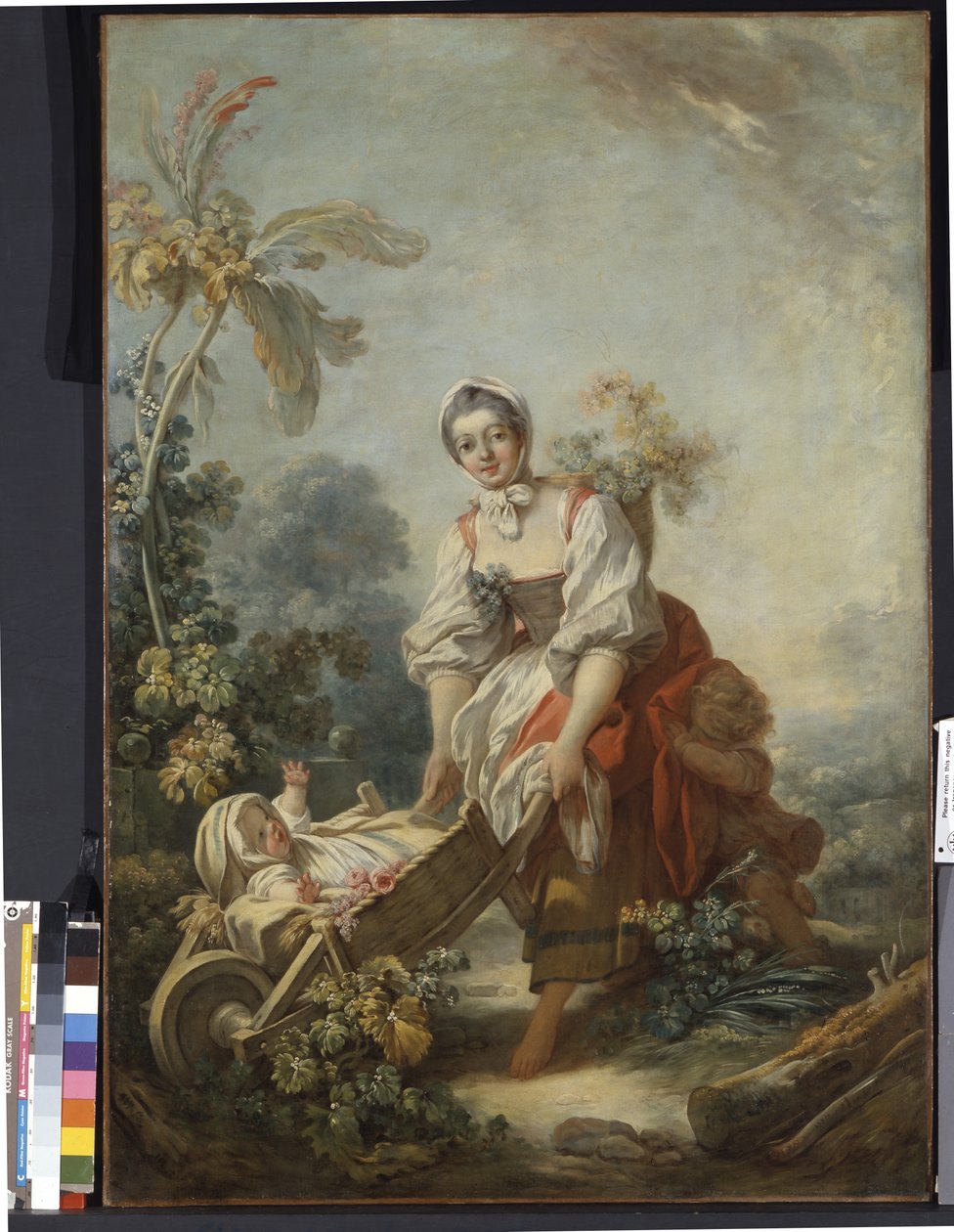 Az anyaság örömei (olaj, vászon) alkotó: Jean Honore Fragonard