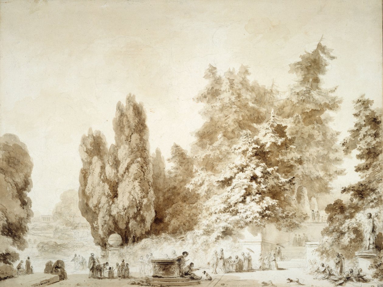 Ein italienischer Park alkotó: Jean-Honore Fragonard