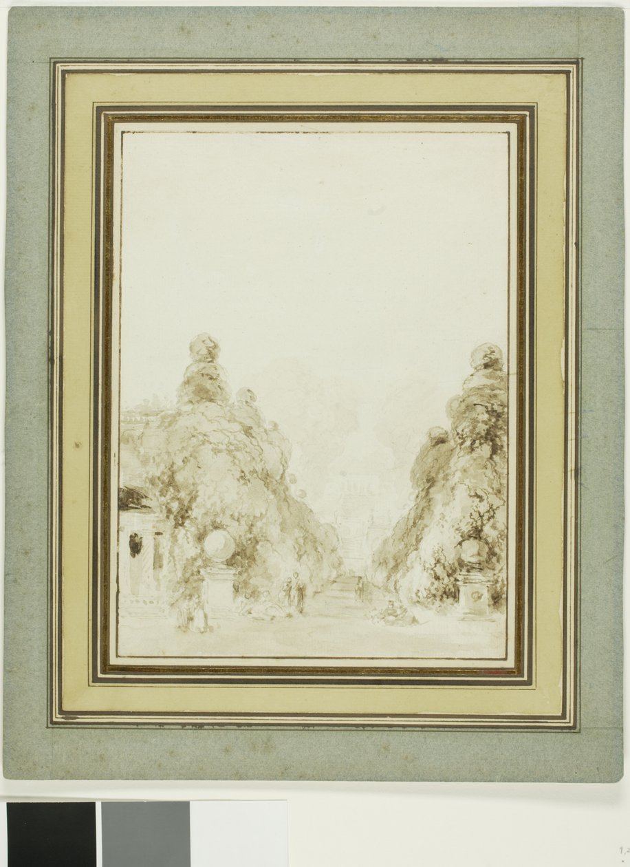 Kilátás a Saint-Cloud-i parkra alkotó: Jean-Honore Fragonard