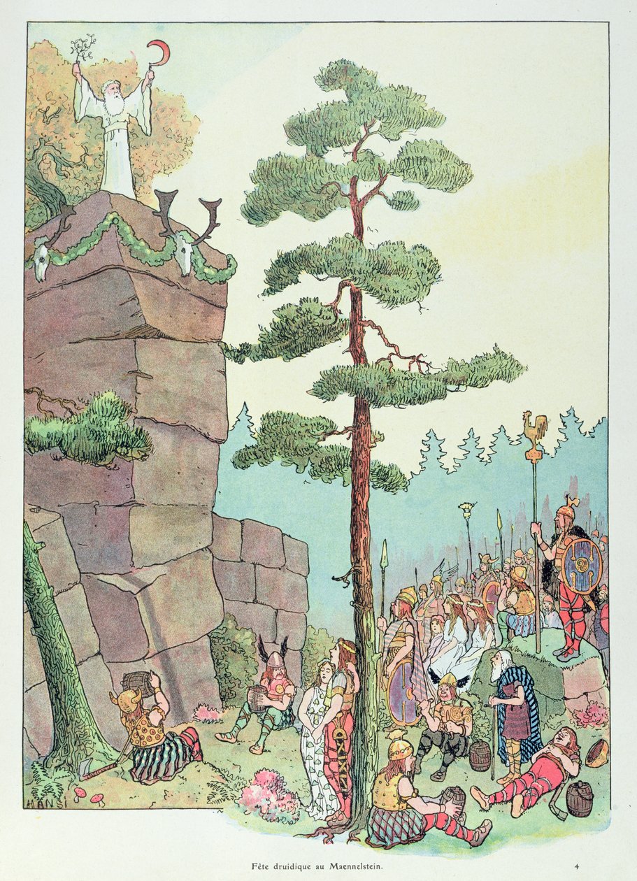 Druida Fesztivál Maennelsteinben, Elzászban, illusztráció a "Histoire d